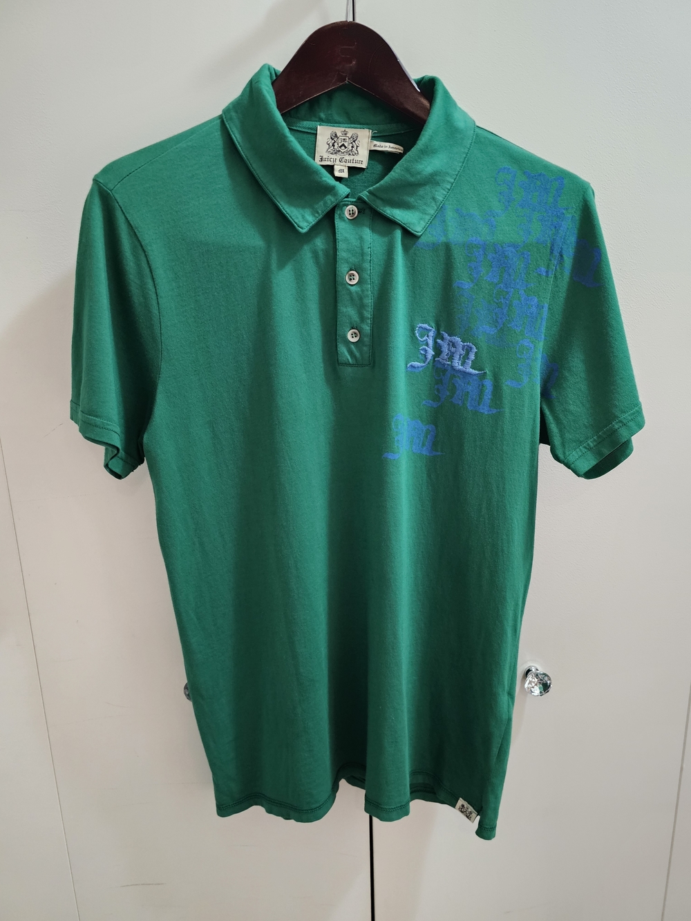Juicy Couture Green Polo Shirt Medium